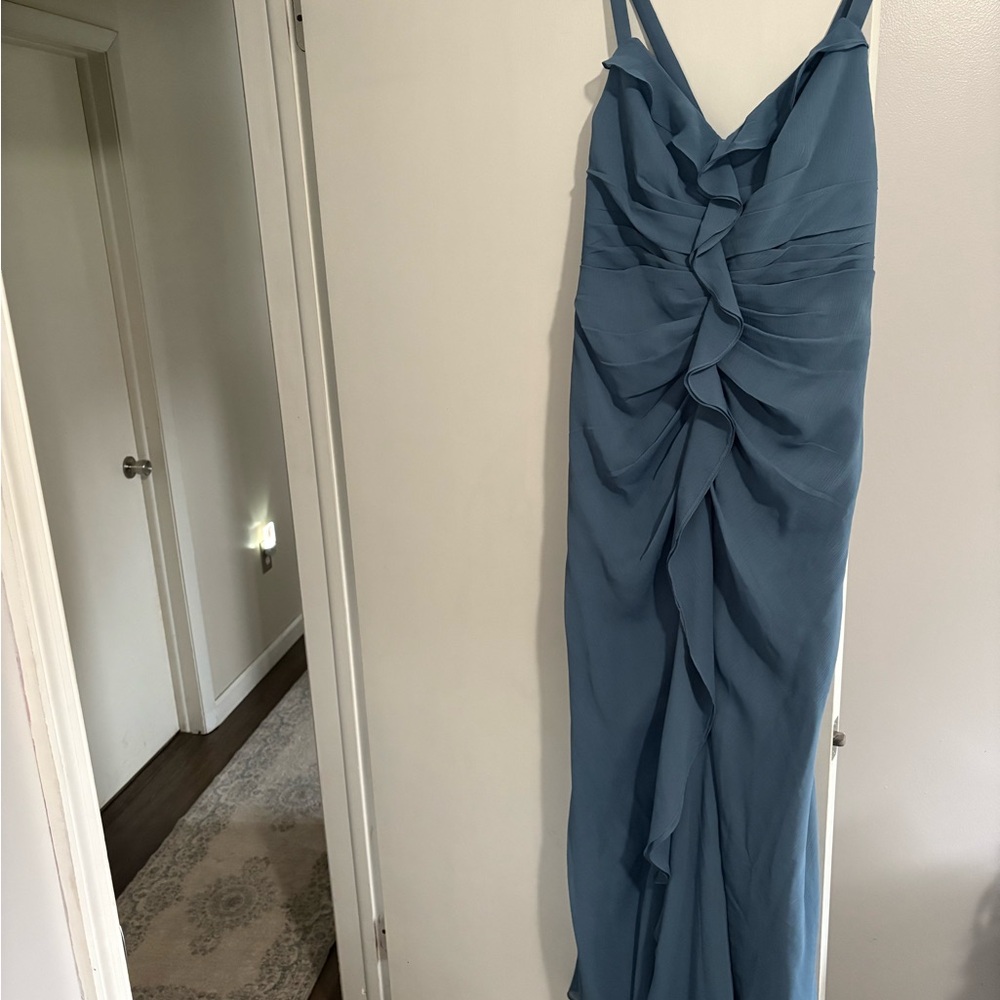 Vera Wang blue bridesmaid dress
